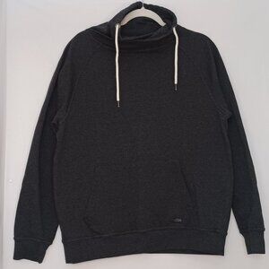 Univibe Faded Black/Dark Grey color Pullover w/ Kangaroo Pocket/Drawstring‎ Neck